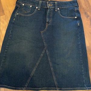 Levi Jean midi skirt